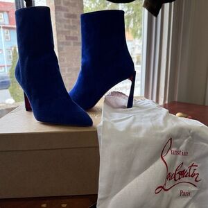 Christian Louboutin Royal Blue Heeled Boots